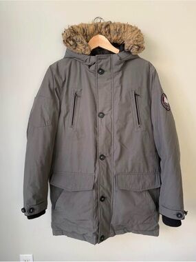 Boy’s 18 XL Downfill Parka Grey Winter Jacket